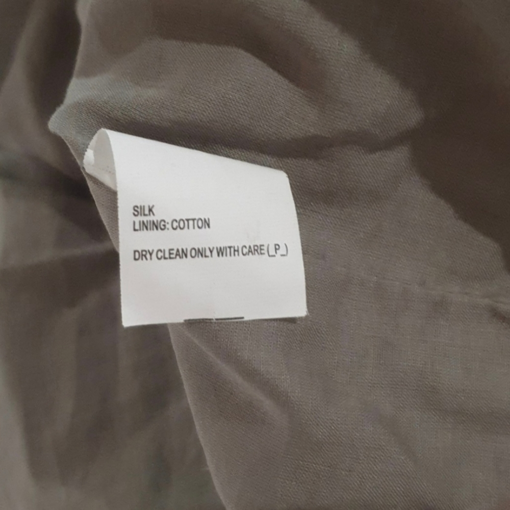 Frey Size 10 Dark Green Dress Silk with Cotton Lining - Picture 8 of 8